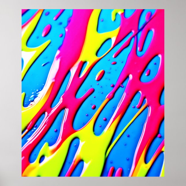 Flüssigkeitsfarben: Ein treibendes Abstraktes Meis Poster (Vorne)