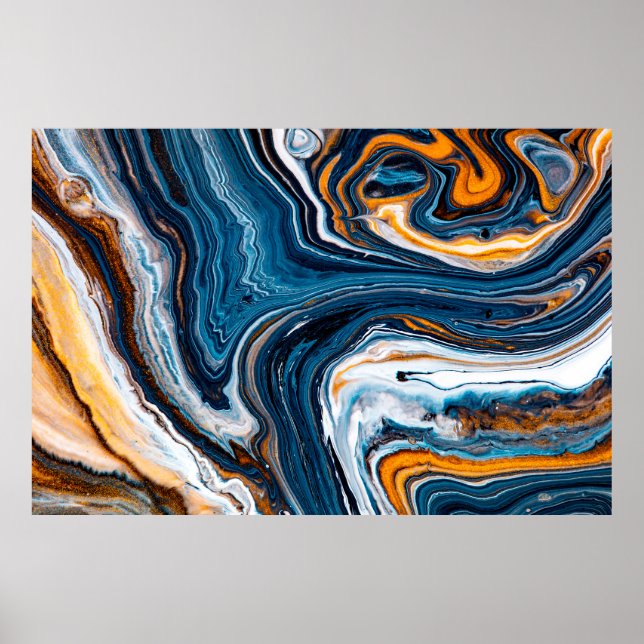 Flüssigkunsttextur. Hintergrund mit abstrakter Mis Poster (Vorne)