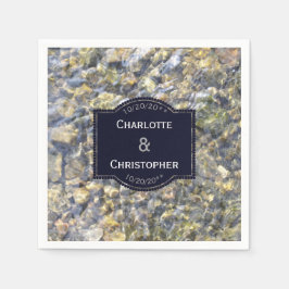 Flusskies und Personalisierte Hochzeiten Serviette