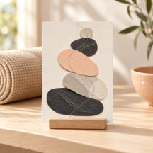 Flusskiesel Balance Kunst Druck