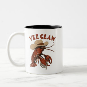 Flusskrebs Yee Kralle Hummer Cowboy Lustig Western Zweifarbige Tasse