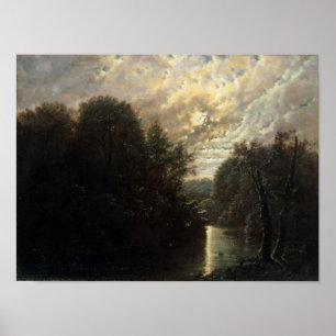 Flusslandschaft im Rosental bei Leipzig Poster