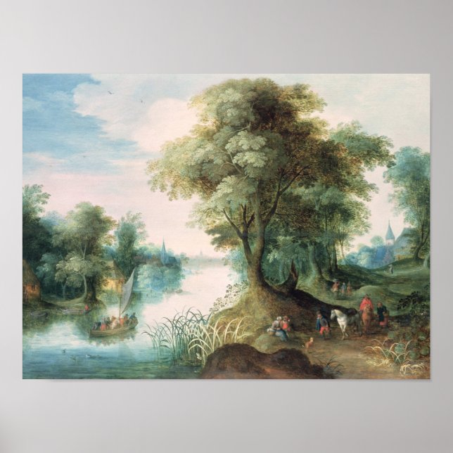 Flusslandschaft Poster (Vorne)