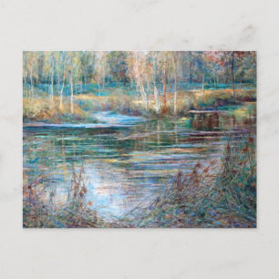 Flusslandschaft, Val-Saint-Martin von Julia Beck Postkarte