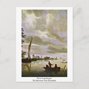 Flusslandschaft von Salomon Van Ruysdael Postkarte