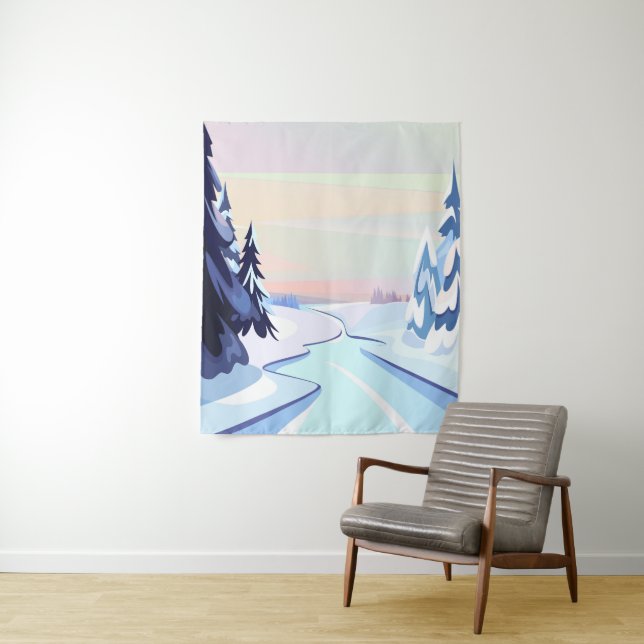 Flusslandschaft Wandteppich (Beispiel)