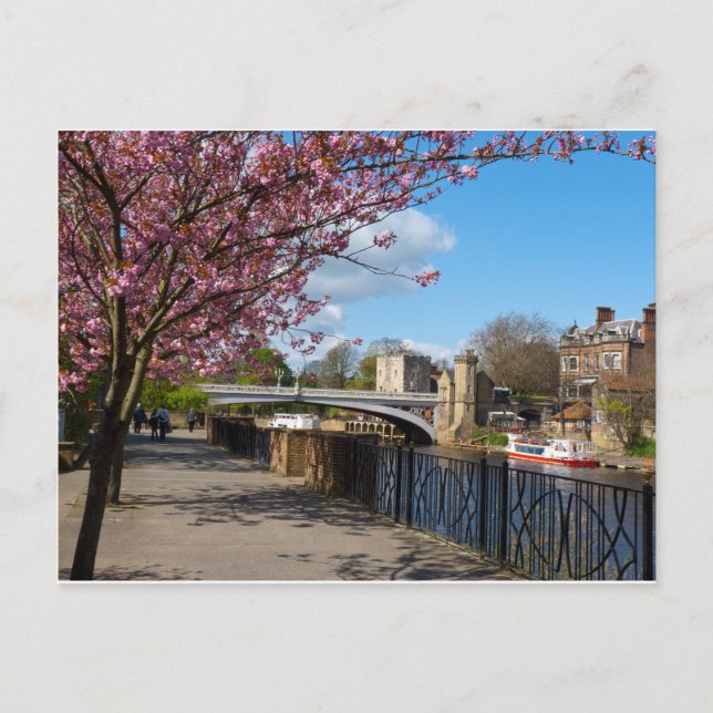 Flusslandschaft York City Postkarte (Vorderseite)
