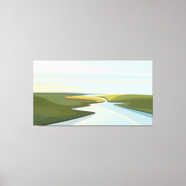 Flusslandschaften Leinwanddruck (Vorderseite)