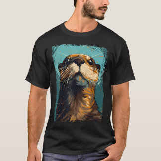 Flussotter Für Jungen Mädchen Süße Otter Tier T-Shirt