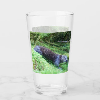 Flussotter Ruhige Uferzone Tier Kunst Natur Glas