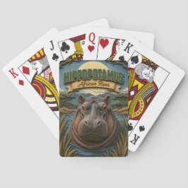 Flusspferd Afrikanischer Fluss POPCUT Spielkarten