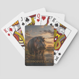 Flusspferd Afrikanischer Fluss TIERE Poker Spielkarten