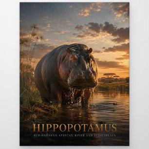 Flusspferd Afrikanischer Fluss TIERE Postkarte