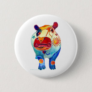 Flusspferd Button