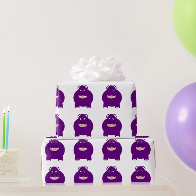 Flusspferd-Design Geschenkpapier (Partygeschenke)