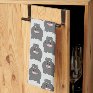Flusspferd Design Hintergrund in beliebiger Farbe Geschirrtuch