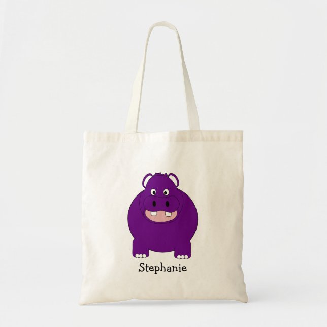 Flusspferd Design Personalisiert  Tragetasche (Vorne)