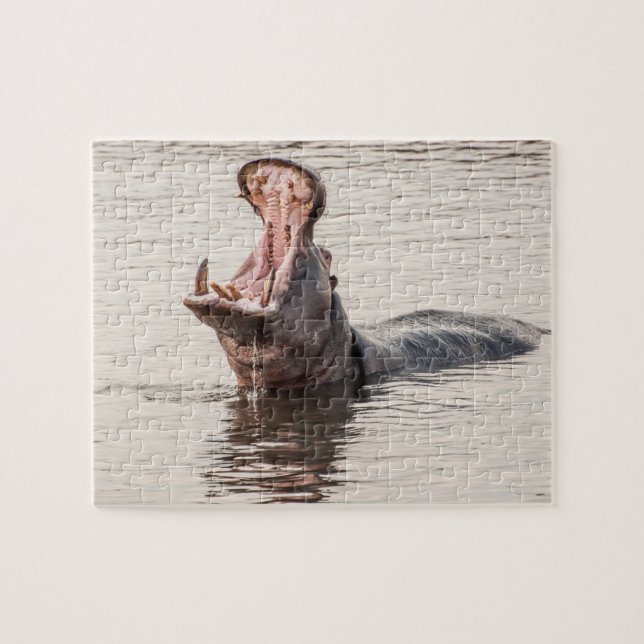 Flusspferd-Gegähne-Puzzle (Horizontal)