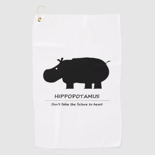 Flusspferd Golfhandtuch