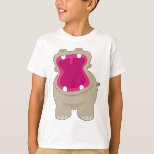 Flusspferd-großer Mund T-Shirt