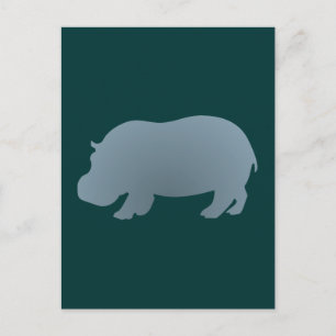 Flusspferd-Hippopotamus Postkarte