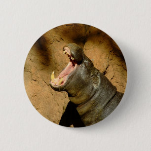 Flusspferd hungrig button