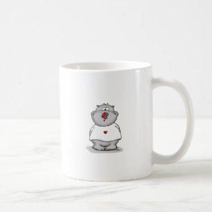 Flusspferd mit Schmetterling auf seiner Nase Kaffeetasse