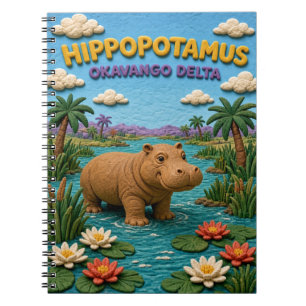 Flusspferd Okavango-Delta Modern KlayKoo Notizblock