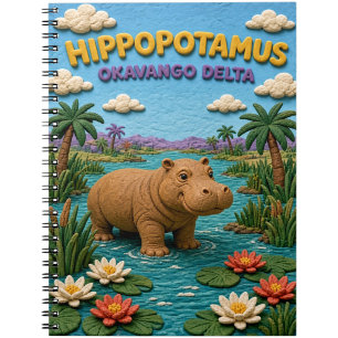 Flusspferd Okavango-Delta Modern KlayKoo Notizblock