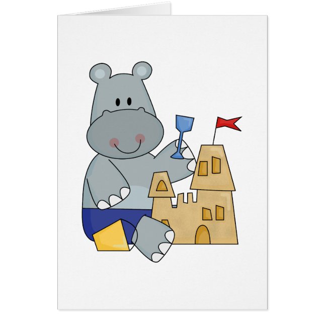 Flusspferd-Sand-Schloss-T - Shirts und Geschenke (Vorne)