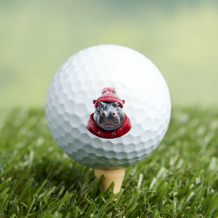 Flusspferd Schal und Mütze  Golfball