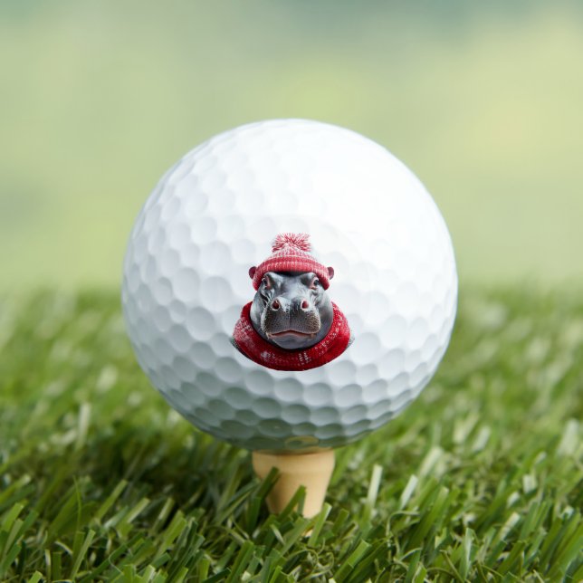 Flusspferd Schal und Mütze  Golfball (Insitu T-Shirt)