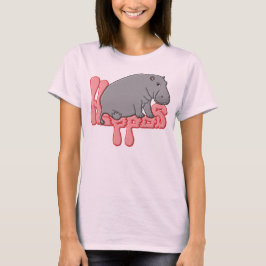 Flusspferd schwer - Rosa T-Shirt