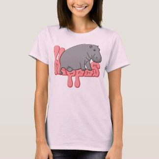 Flusspferd schwer - Rosa T-Shirt