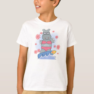Flusspferd-surfende T-Shirts und Geschenke