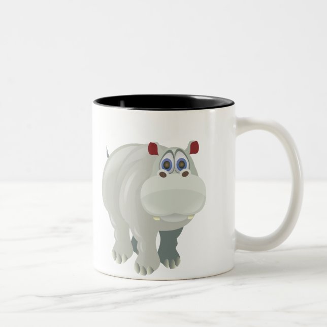 Flusspferd-Tasse Zweifarbige Tasse (Rechts)