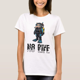 Flusspferd-Taucher unter Wasser Schnorcheln T-Shirt