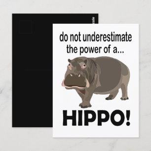 Flusspferd Tier Lustiges Nilpferd Postkarte