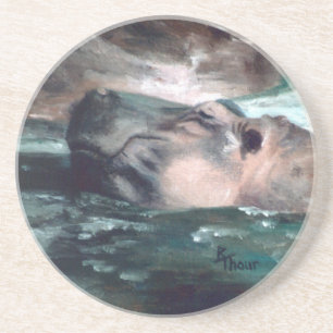 Flusspferd-Untersetzer Sandstein Untersetzer