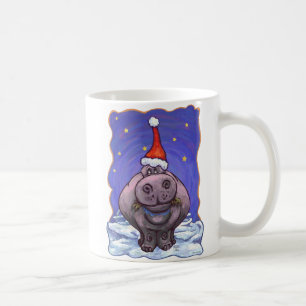 Flusspferd Weihnachten Kaffeetasse