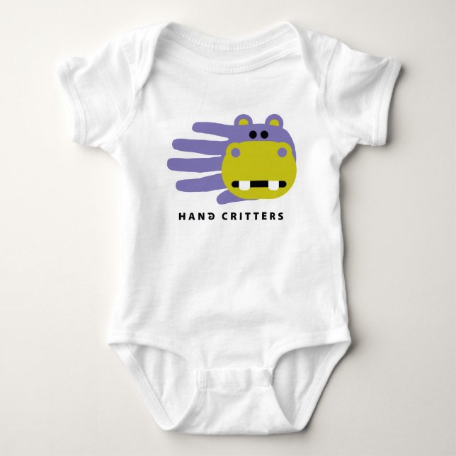 Flusspferdbaby-T - Shirtbodysuit Baby Strampler (Vorderseite)