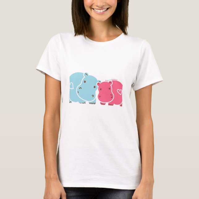 Flusspferde T-Shirt (Vorderseite)