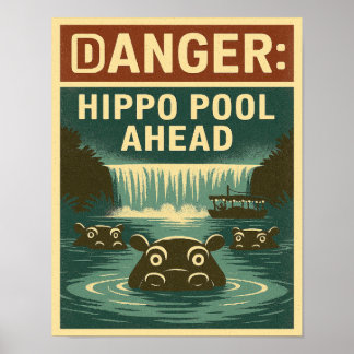 Flusspferdposter Themenpark Poster