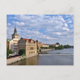 Flussseite von Prag, Tschechische Republik, Ferien Postkarte