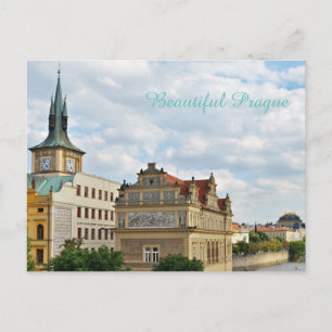 Flussseite von Prag Tschechische Republik Postkarte