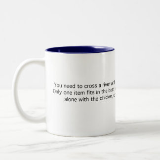 Flussüberquerung Zweifarbige Tasse