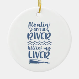 Flussufer Trinksprudel Sprichwort Keramik Ornament