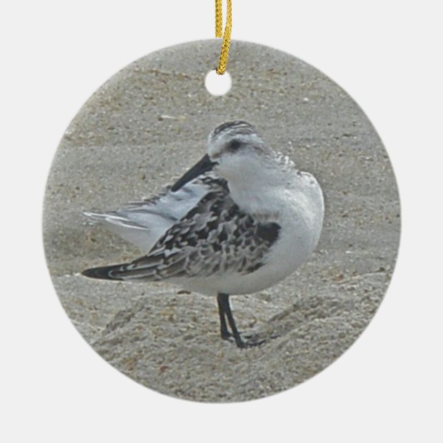 Flussuferläufer-Weihnachtsverzierung Keramikornament (Vorne)