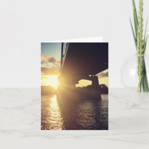 Flussunterfahrten-Kreuzfahrt Feiertagskarte