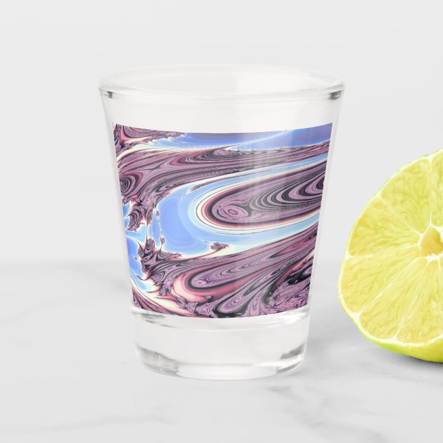 FLUSSWASSER SCHNAPSGLAS (Vorderseite)